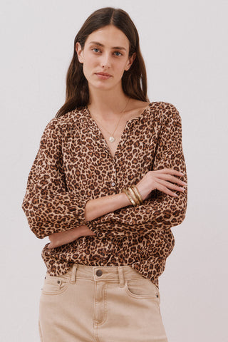 Blusa Cuello Redondo con Detalle Fruncido