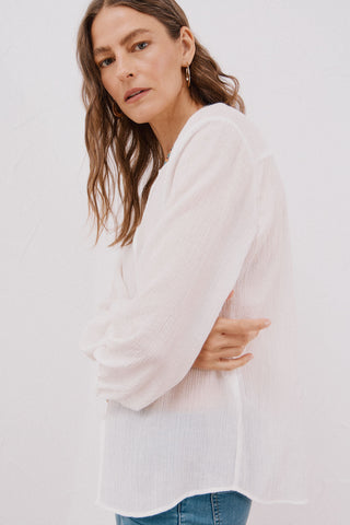 Blusa Cuello Redondo con Detalle Fruncido