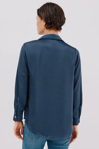 Camisa Manga Larga con Tejido Satinado