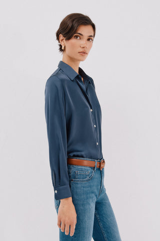 Camisa Manga Larga con Tejido Satinado
