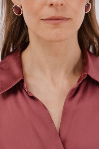 Camisa Manga Larga con Tejido Satinado