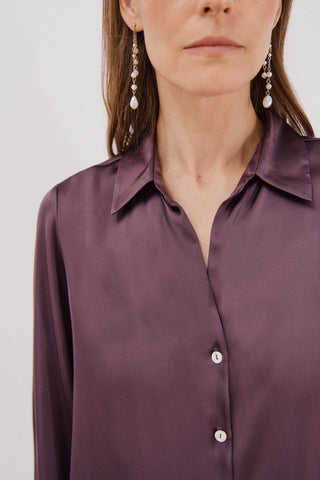 Camisa Manga Larga con Tejido Satinado