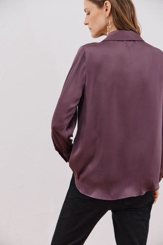 Camisa Manga Larga con Tejido Satinado