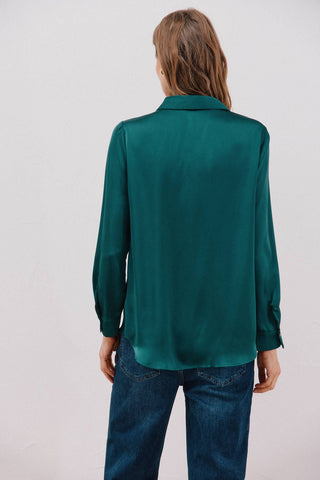 Camisa Manga Larga con Tejido Satinado