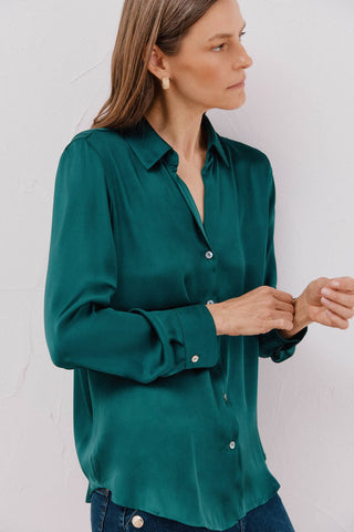 Camisa Manga Larga con Tejido Satinado
