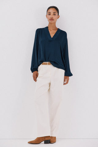 Camisa Manga Larga con Tejido Satinado