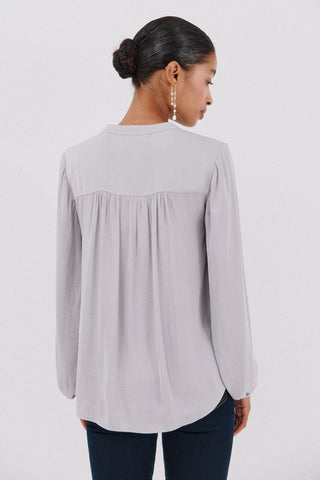 Camisa Manga Larga con Tejido Satinado