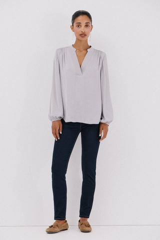 Camisa Manga Larga con Tejido Satinado