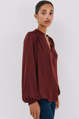 Camisa Manga Larga con Tejido Satinado