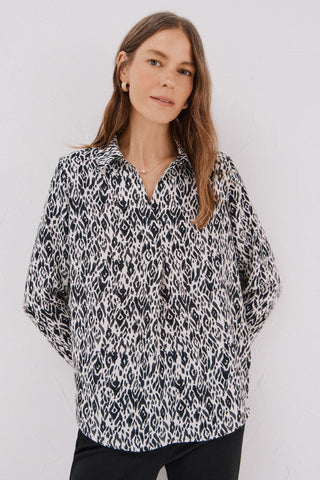 Camisa Manga Larga con Detalle Pliegue