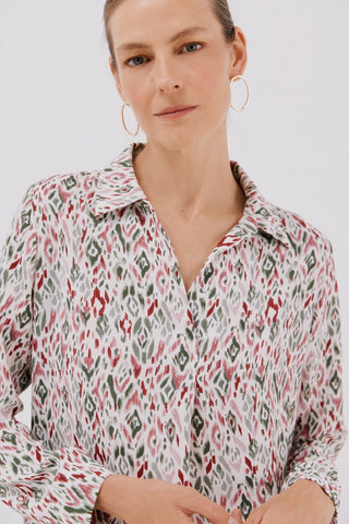 Camisa Manga Larga con Detalle Pliegue