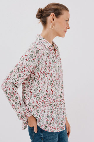 Camisa Manga Larga con Detalle Pliegue