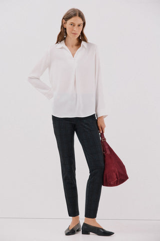 Camisa Manga Larga con Detalle Pliegue