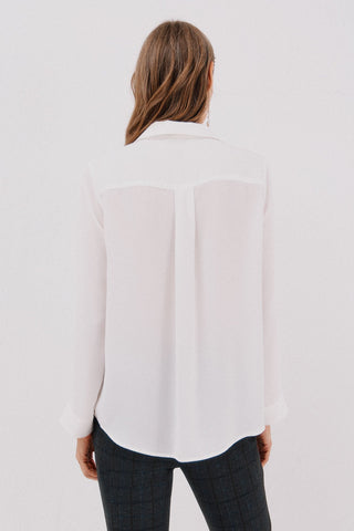 Camisa Manga Larga con Detalle Pliegue