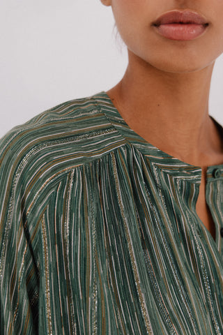 Camisa Manga Larga con Tejido Lúrex