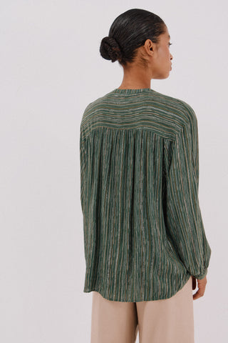 Camisa Manga Larga con Tejido Lúrex