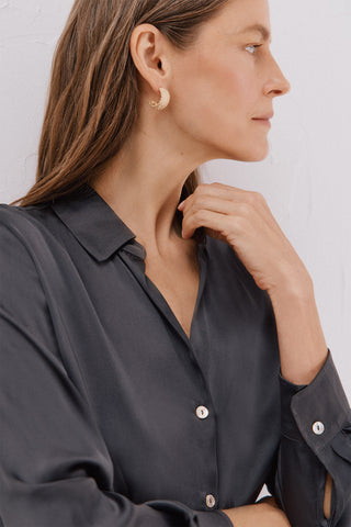 Camisa Manga Larga con Tejido Satinado