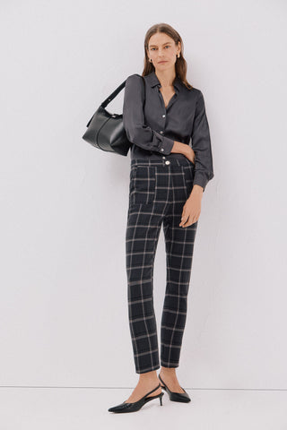 Camisa Manga Larga con Tejido Satinado