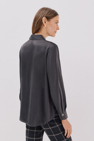 Camisa Manga Larga con Tejido Satinado