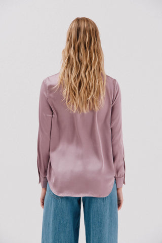 Camisa Manga Larga con Tejido Satinado