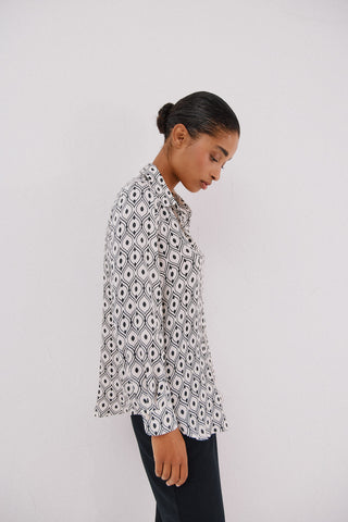 Camisa Manga Larga con Tejido Satinado