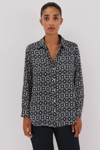 Camisa Manga Larga con Tejido Satinado