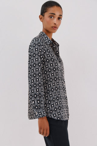 Camisa Manga Larga con Tejido Satinado