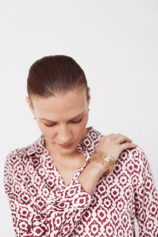 Camisa Manga Larga con Tejido Satinado