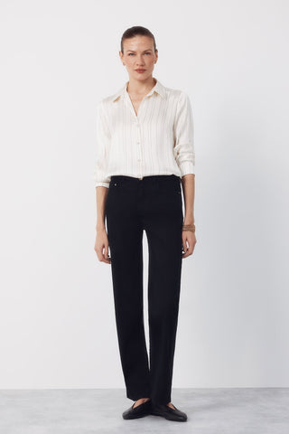 Camisa Manga Larga con Tejido Satinado