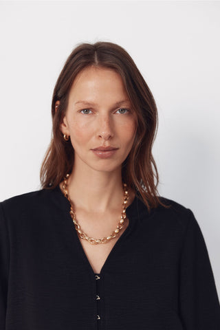 Camisa Manga Larga con Detalle Botones