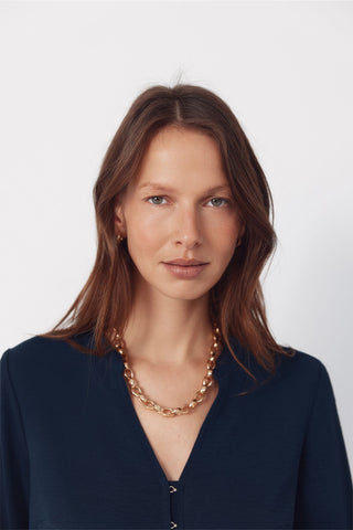 Camisa Manga Larga con Detalle Botones