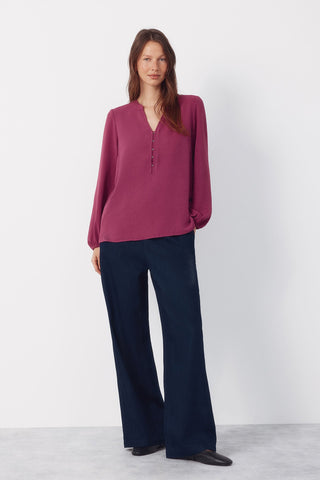 Camisa Manga Larga con Detalle Botones