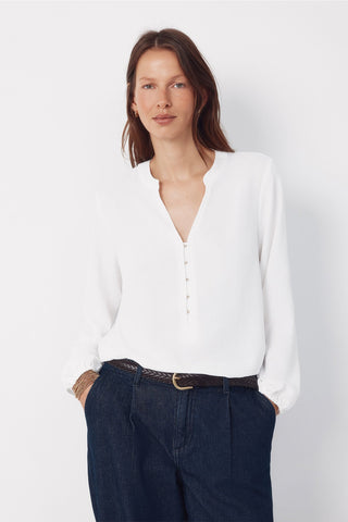 Camisa Manga Larga con Detalle Botones