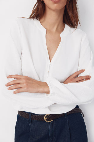 Camisa Manga Larga con Detalle Botones