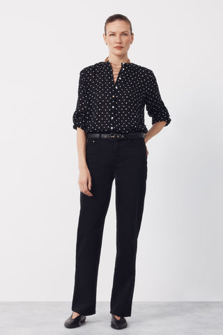 Camisa Manga Larga con Cuello Redondo