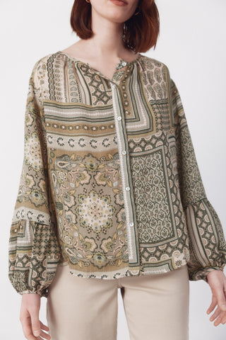 3.T.M.Blusa Print Patchwork Rosa.
