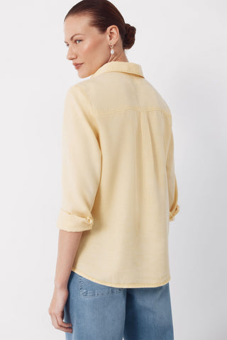 Camisa Denim Manga Larga con Bolsillos