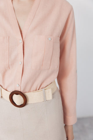 4.T.Ki.Camisa Lino Bolsil.