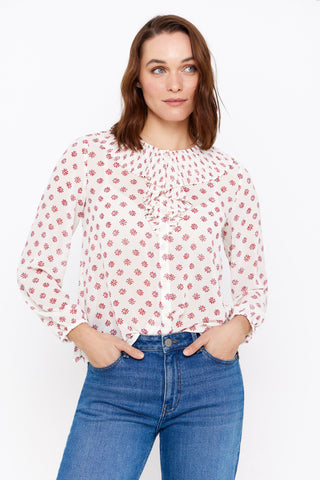 Blusa con Volante Estampado