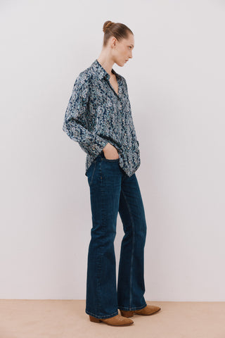 Camisa Manga Larga con Tejido Satinado