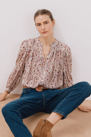 Blusa Manga Larga con Estampado