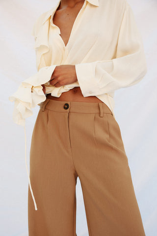 Pantalón Ancho con Doble Pinza