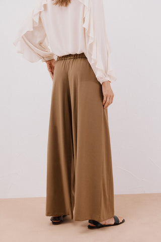 Pantalón Ancho con Cintura Elástica