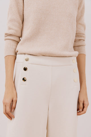 Pantalón Crop con Botones