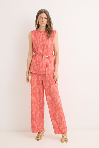 Pantalón con Cintura Elástica con Estampado