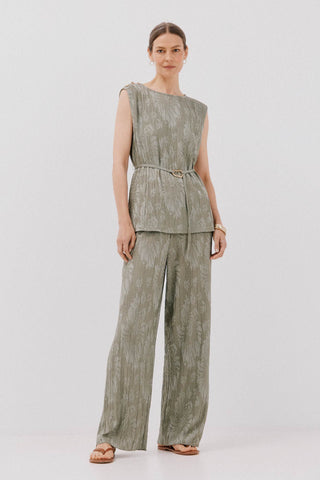 Pantalón con Cintura Elástica con Estampado
