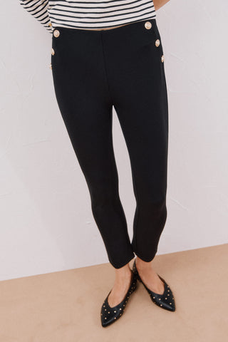 Legging de Punto con Detalle Botones