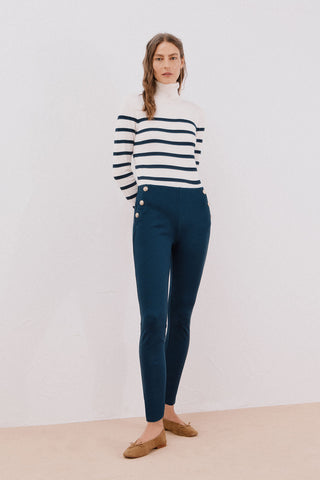 Legging de Punto con Detalle Botones