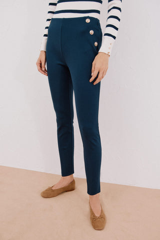 Legging de Punto con Detalle Botones
