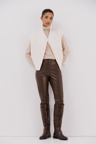 Pantalón Skinny Efecto Piel